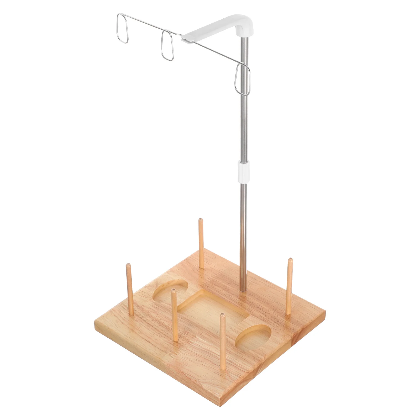 

Wood Sewing Thread Rack Large Spool Holder Stand for Home Machines Natural Finish Sturdy Organizer Efficient Thread Dispensing