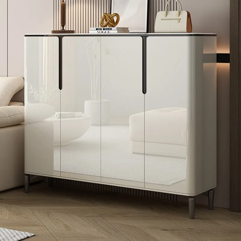 

Minimalist Cheap Shoe Cabinet Italian Style White Space Saving Shoe Cabinet Corridor Wooden Storage Sapateira Furniture Home