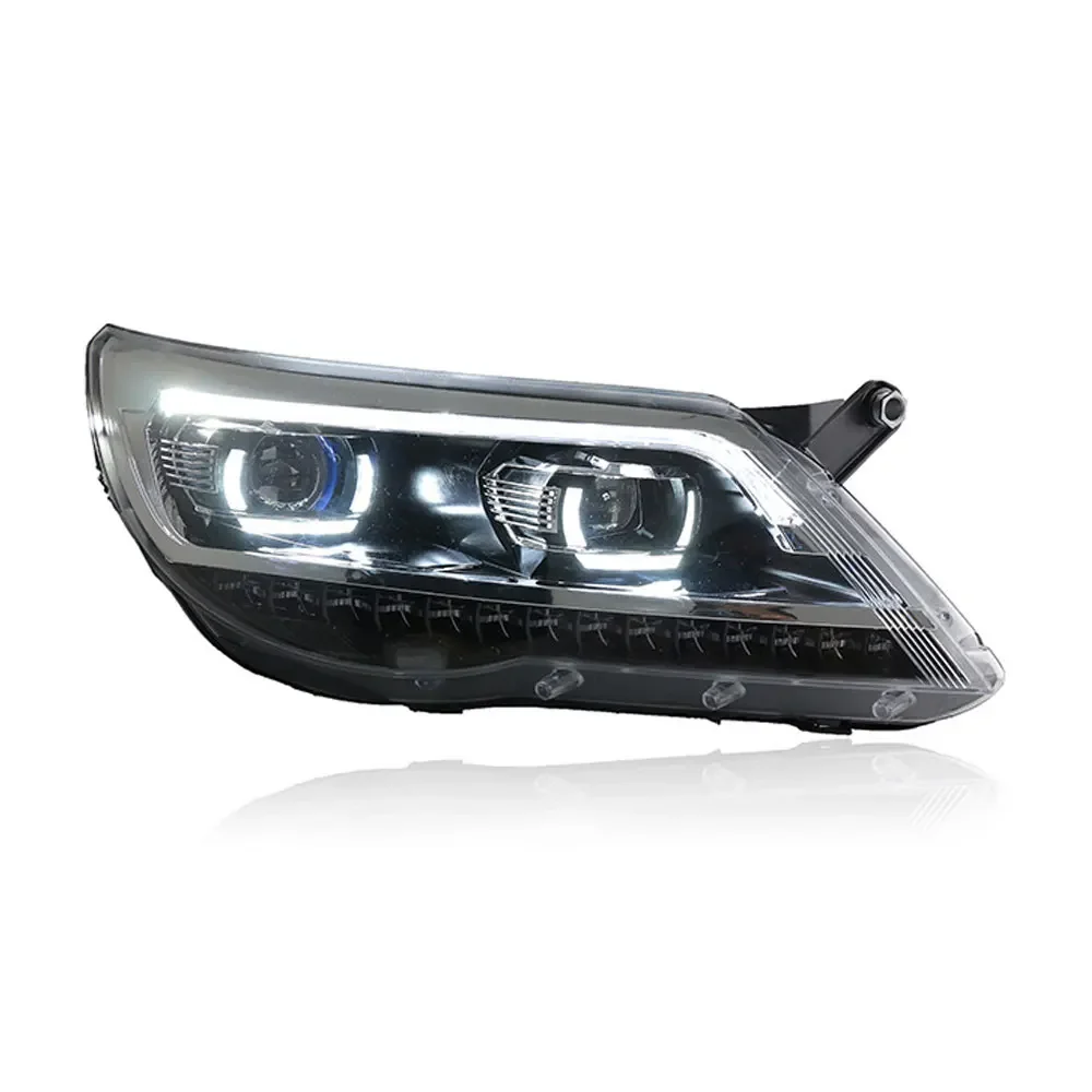 Auto Parts Headlights For VW Tiguan 2007-2012 Passat B8 Styling LED Daytime Lights Dual Projector DRL Car Accesorios