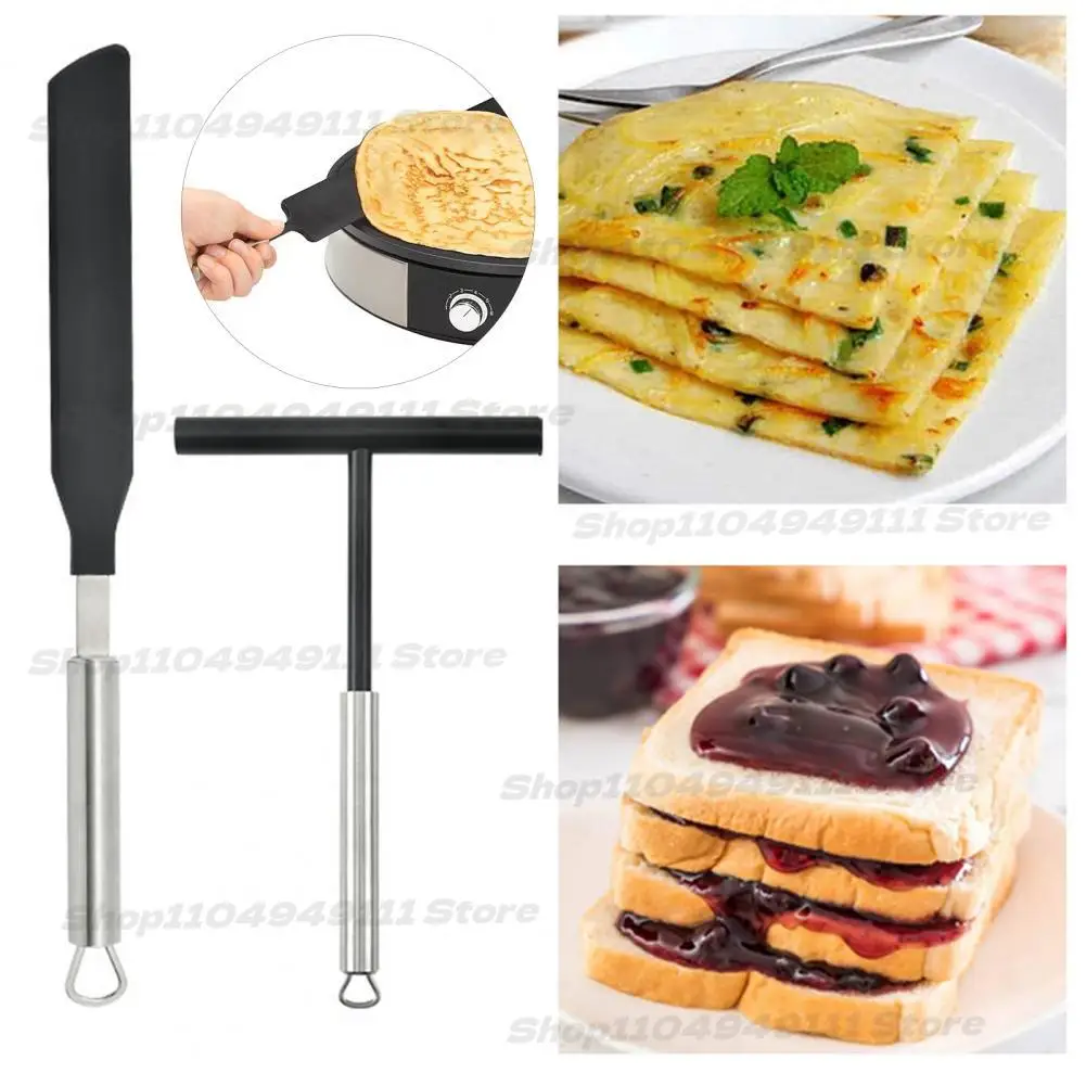 

1PC/1 Set Pancake Spatula Stainless Steel French Crepe Spreader Reusable Pancake Batter Spreading Tool for Bakery Kitchen