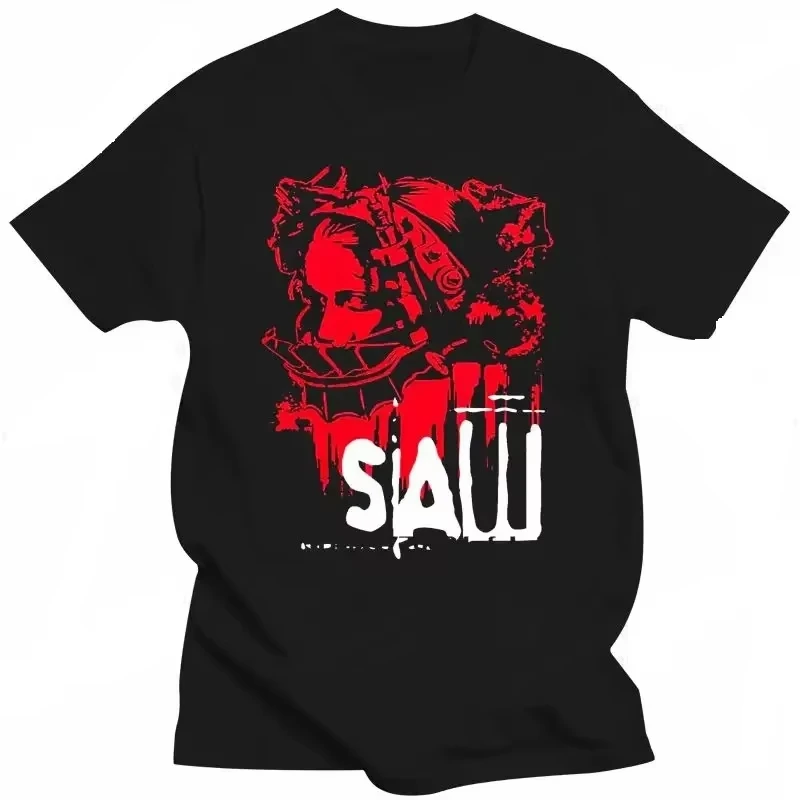 2026 Summer Movie SAW Horror Head Torture T Shirt Fashion T-shirt Vintage Clothes O-Neck Tees Suitable for Both Men and Women