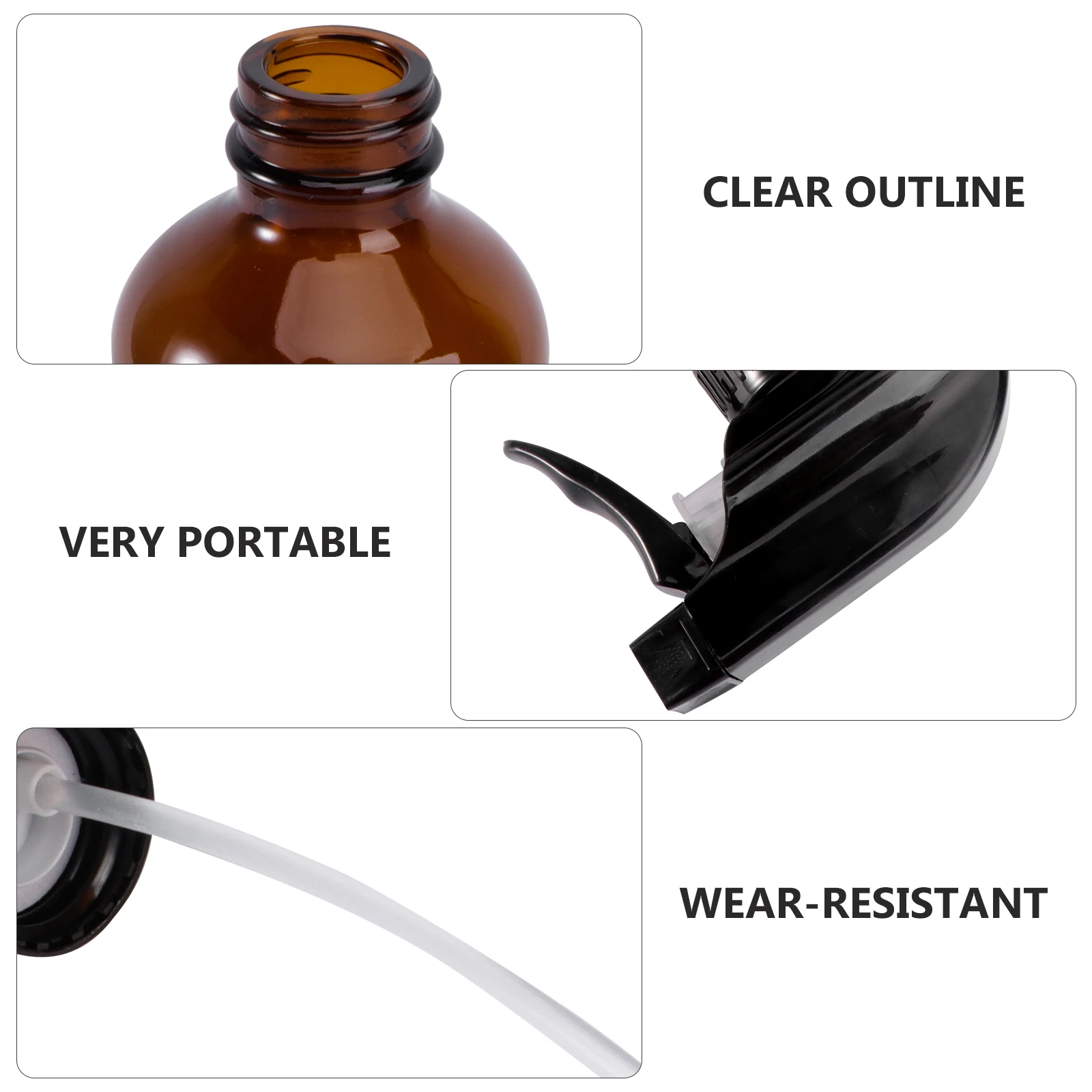 

Empty Brown Glass Spray Bottles Portable Refillable Trigger Sprayer Perfect for Essential Oils Lotions Room Spray