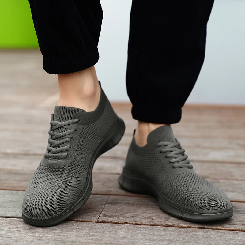 Fujeak tênis masculino moda confortável sapato casual tenis masculino respirável calçado de corrida masculino zapatillas hombre