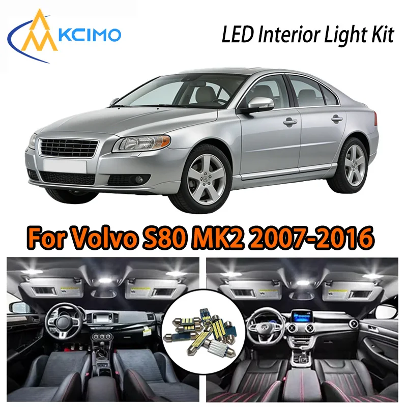 

KCIMO For Volvo S80 MK2 2007-2016 Premium LED Interior Kit - 2 Colors , Quick Installation, Long-Lasting