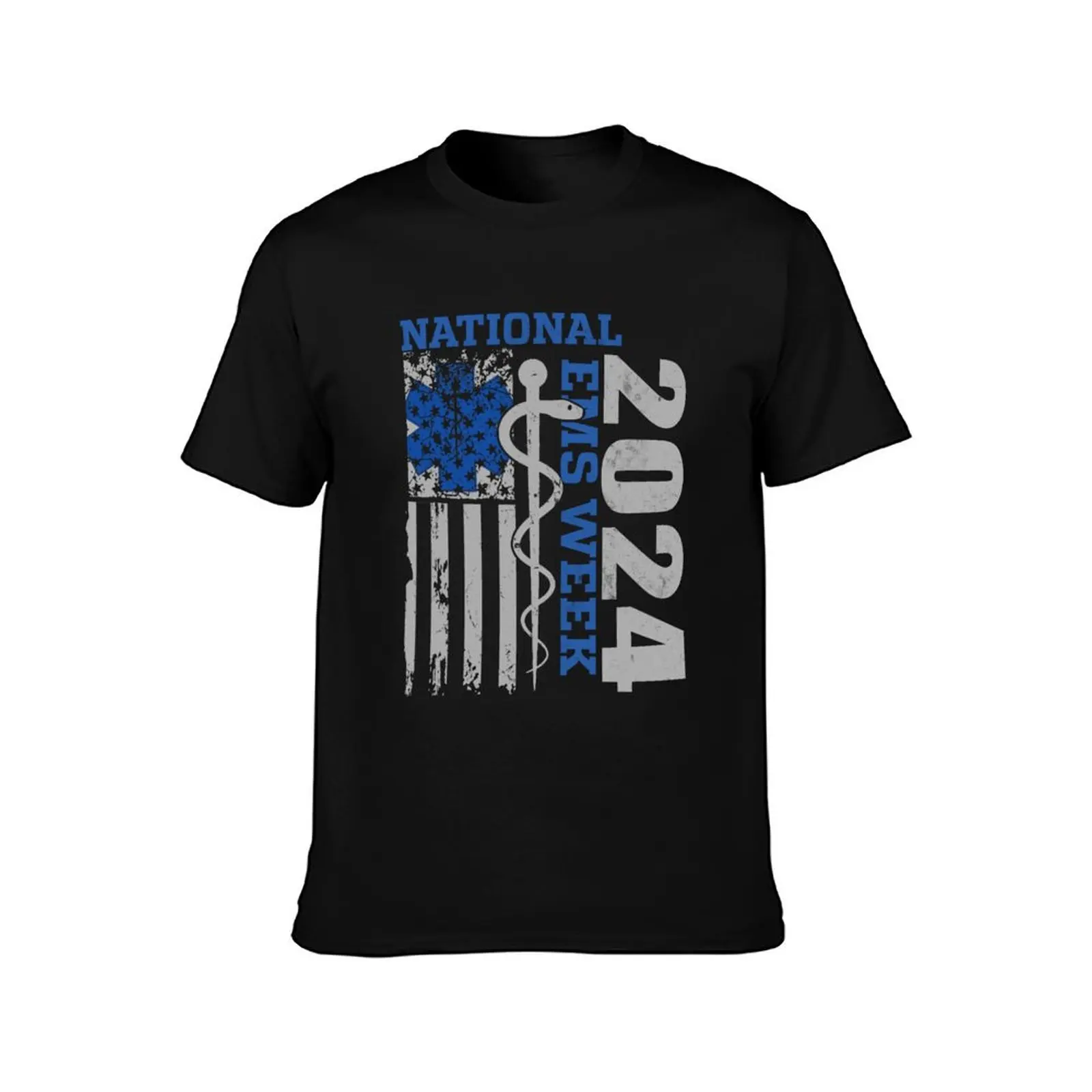 National EMS Week 2024 Shirt, USA Flag Emergency Medical Services, EMS Nurse Gift, Paramedic Nurse T shirt, Emt Tee T-Shirt