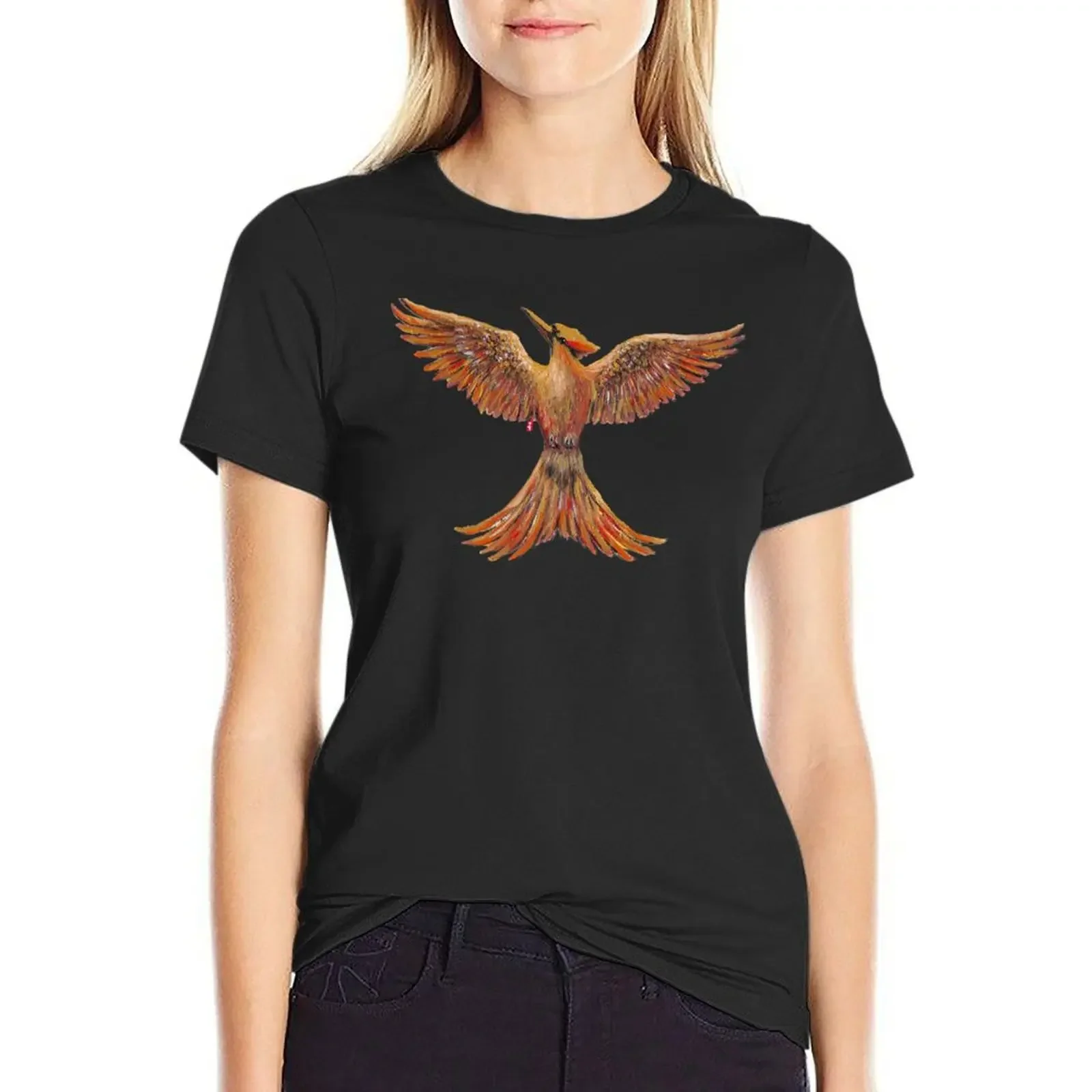 Mockingjay T-shirt hippie clothes tees Aesthetic clothing cropped t shirts for Women