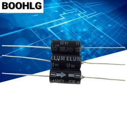 5PCS axial horizontal electrolytic capacitor  50V 100UF 8X16