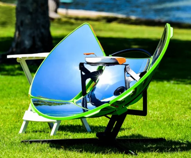 parabolic mirror solar oven cooker for heating water cooking food