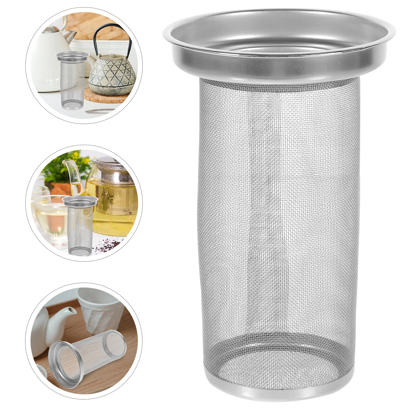 

Tea Strainers for Loose Teapot Pots Infuser Kettle Silver Stainless Steel Metal