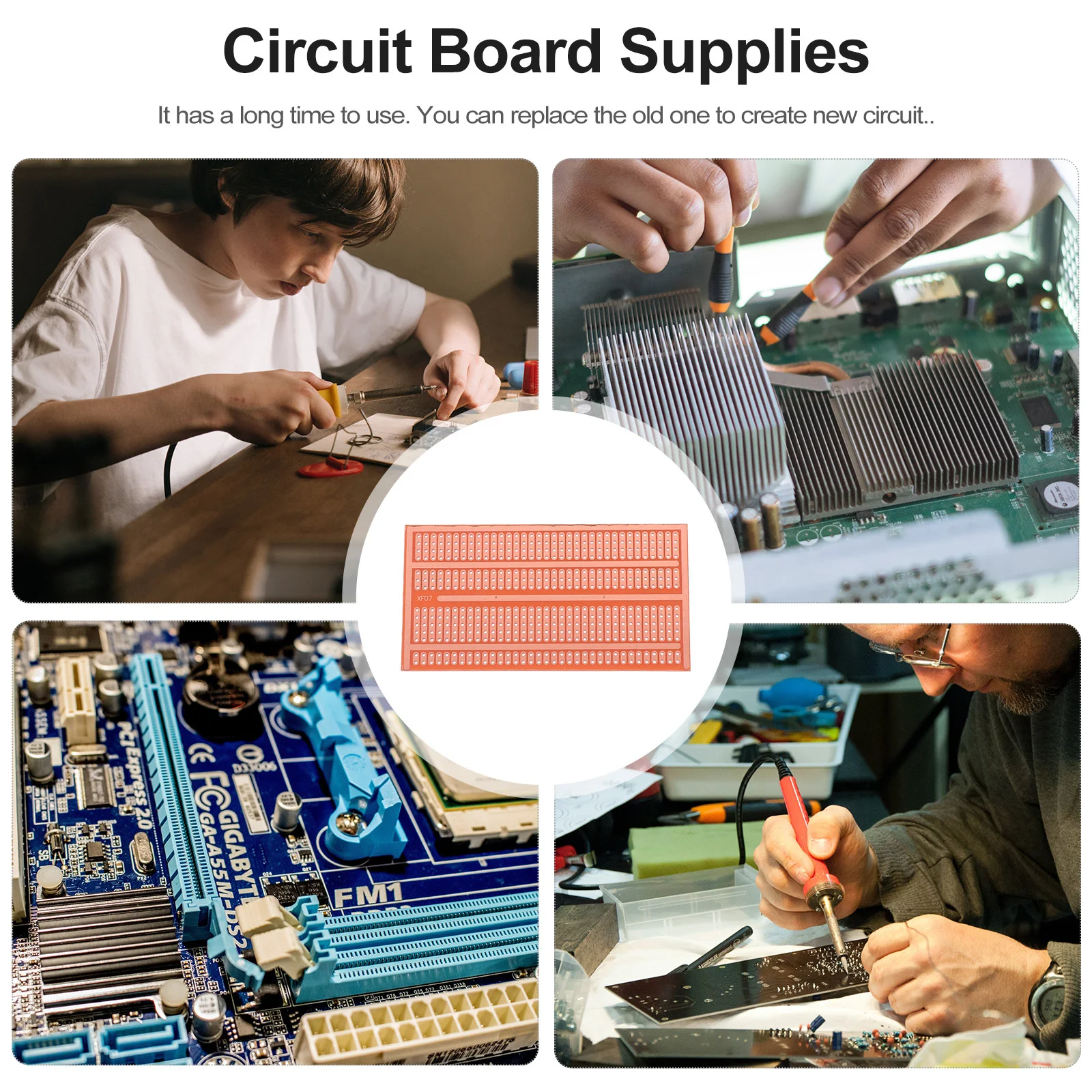 

12pcs Universal Circuit Board Single Side Thick Plate For Electrical Experiments Diy Breadboard Project Supplies Welding