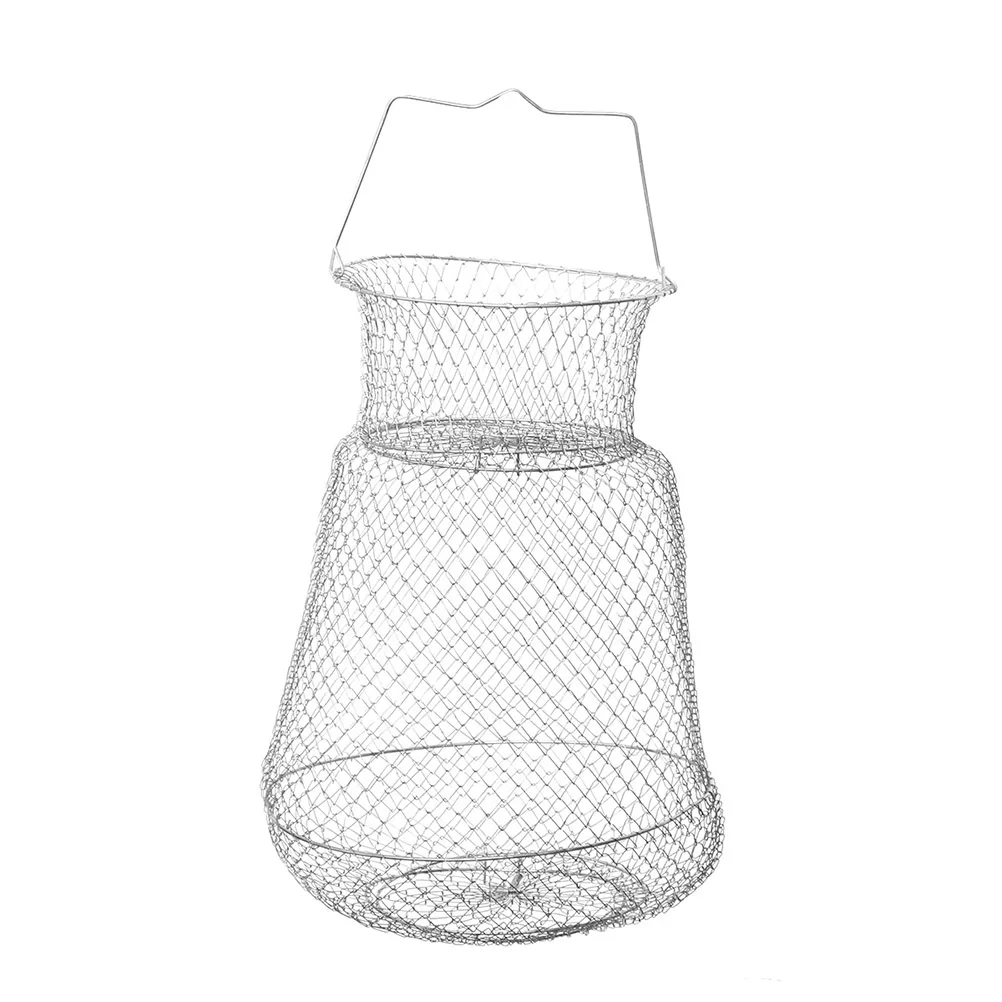 

44cm Steel Wire Fish Trap Foldable Fishing Net Accessories Durable Lightweight Easy Storage Suitable for Lake Fishing