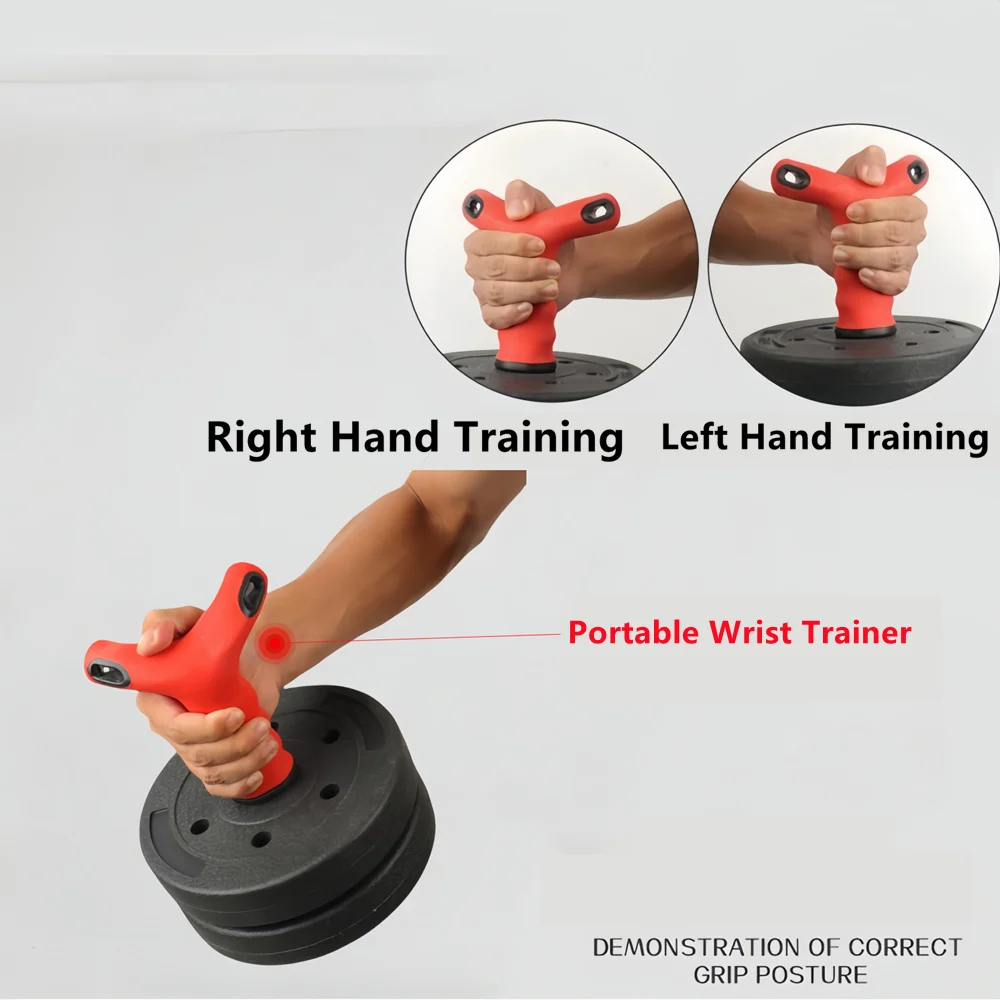Adjustable Weight Wrist Trainer Hand Grip Strengthener Hand Lifting Gripper Power Strength Home Gym Add 1 Barbell Pad 1 Screw
