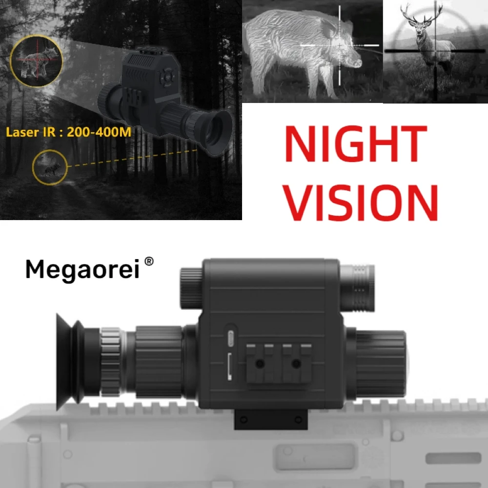 

Megaorei M5 Night Vision telescopic sights to hunt Infrared camera HD1080P Monocular Rifle Scope laser IR for hunting