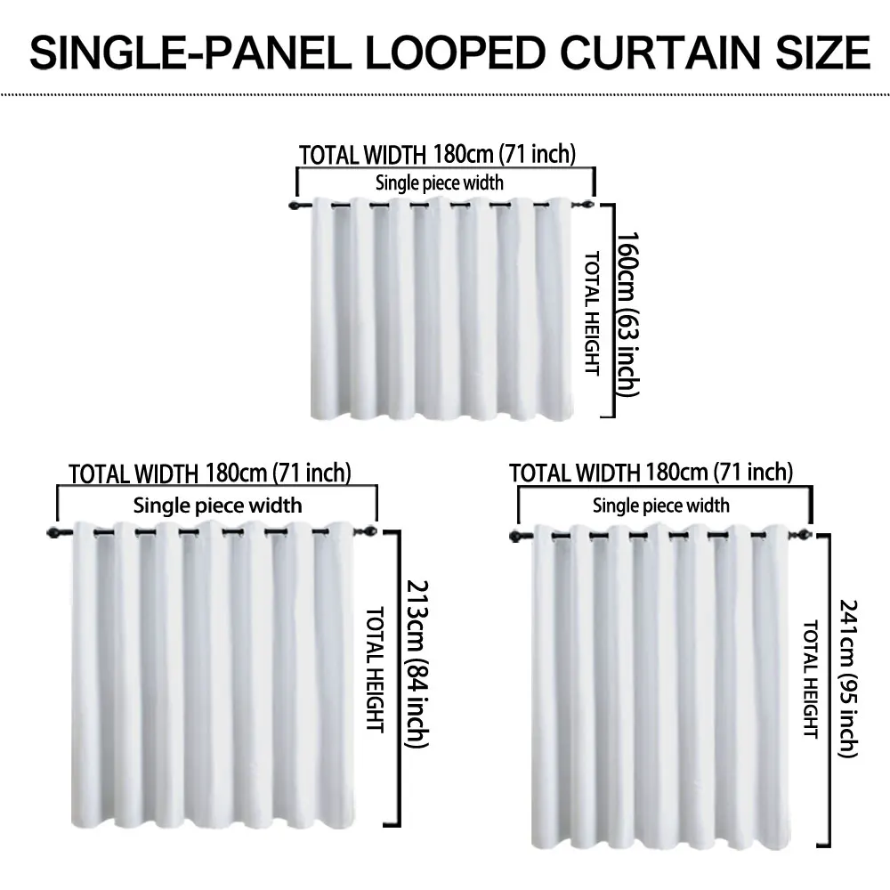 1pc autumn birch forest print single-loop curtain single-loop curtain living room  bedroom doors  home decoration view 3