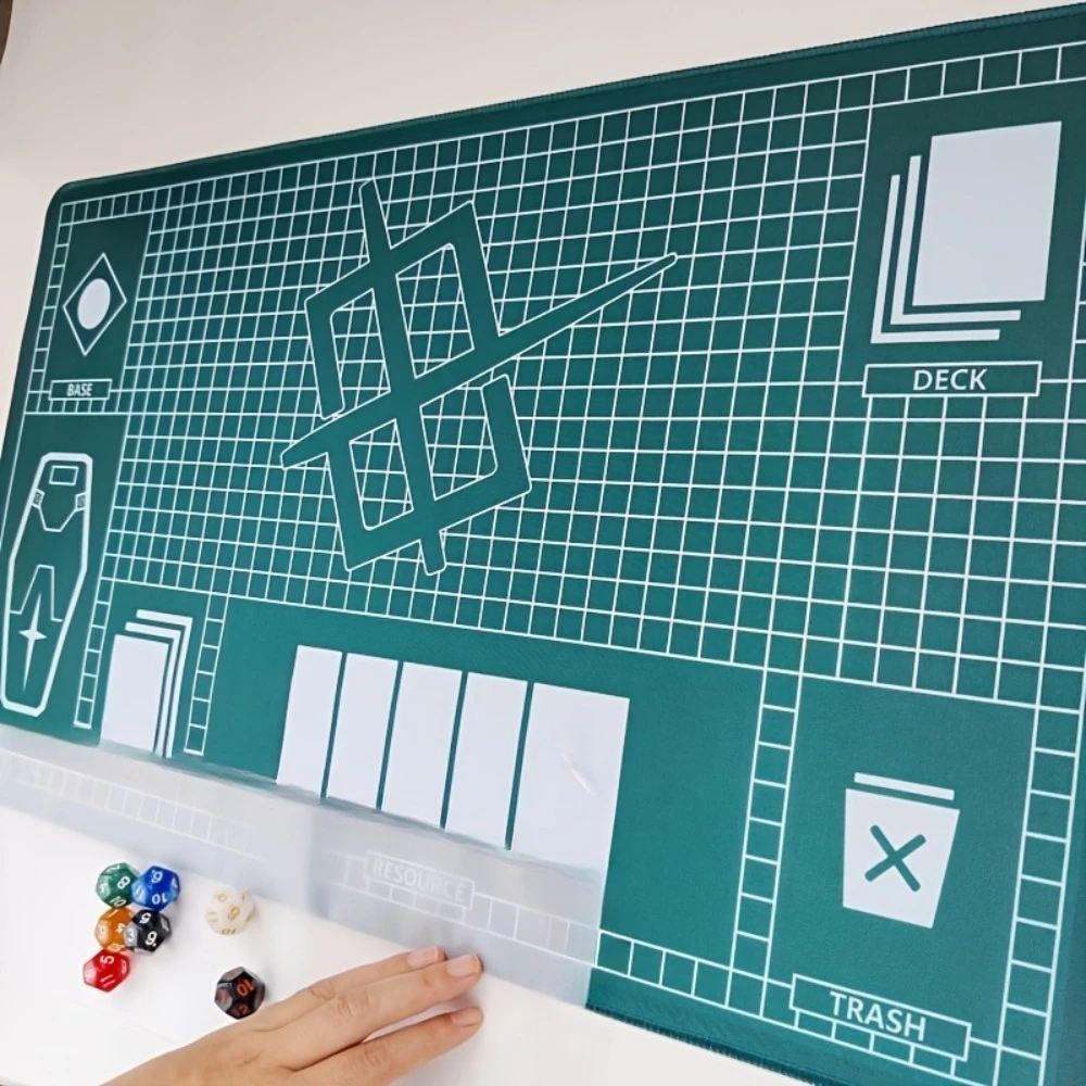 Anime mecha warrior TCG game mat, 