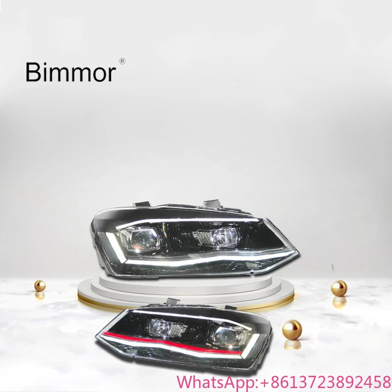 

Bimmor Modified Headlights for volkswagen VW Polo 2019 Halogen Headlight Upgraded to Xenon LED Headlamp Front Lamp Factory