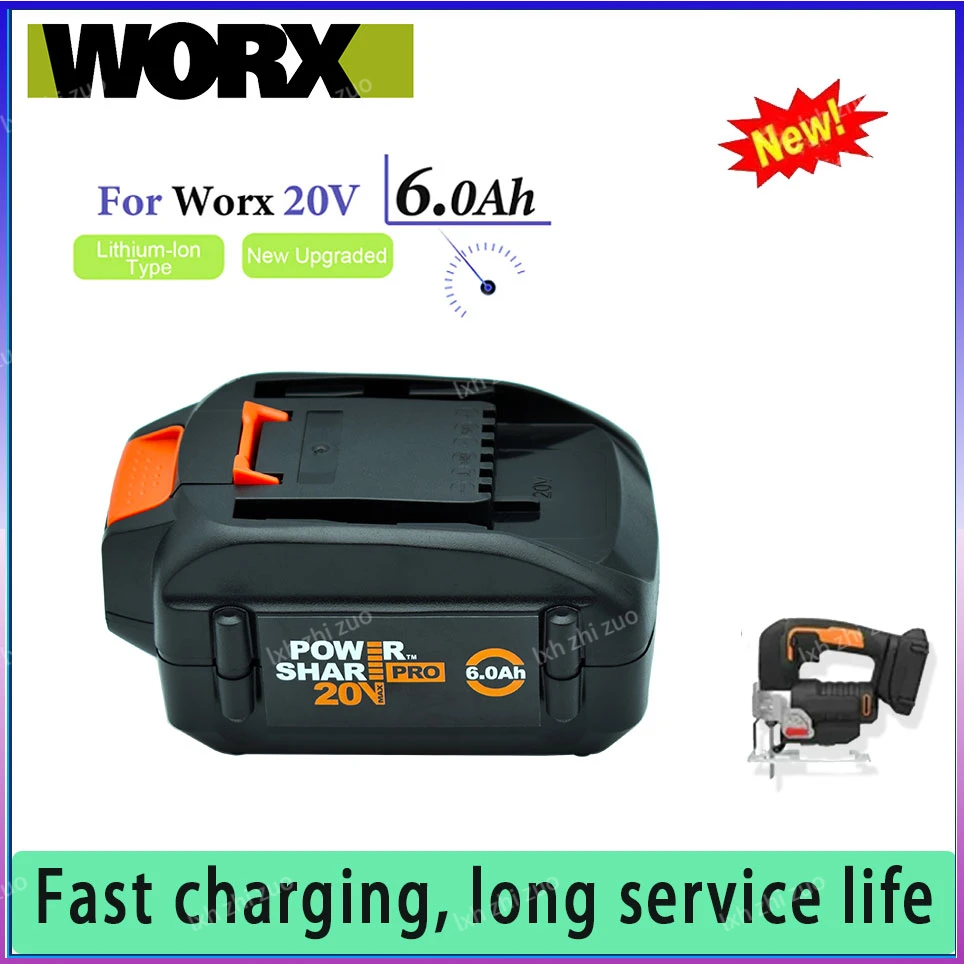 Original WORX brand new genuine WA3578 - PowerShare 20V 6000mah 5000mah 4000mah lithium-ion large-capacity battery WA3742