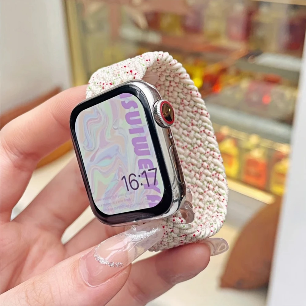 حزام حلقة مضفر لساعة أبل 44 مللي متر 40 45 41 46 42 38 Ultra 2 49 مللي متر سوار correas iWatch سلسلة 10 9 8 7 6 5 4 3 se #1