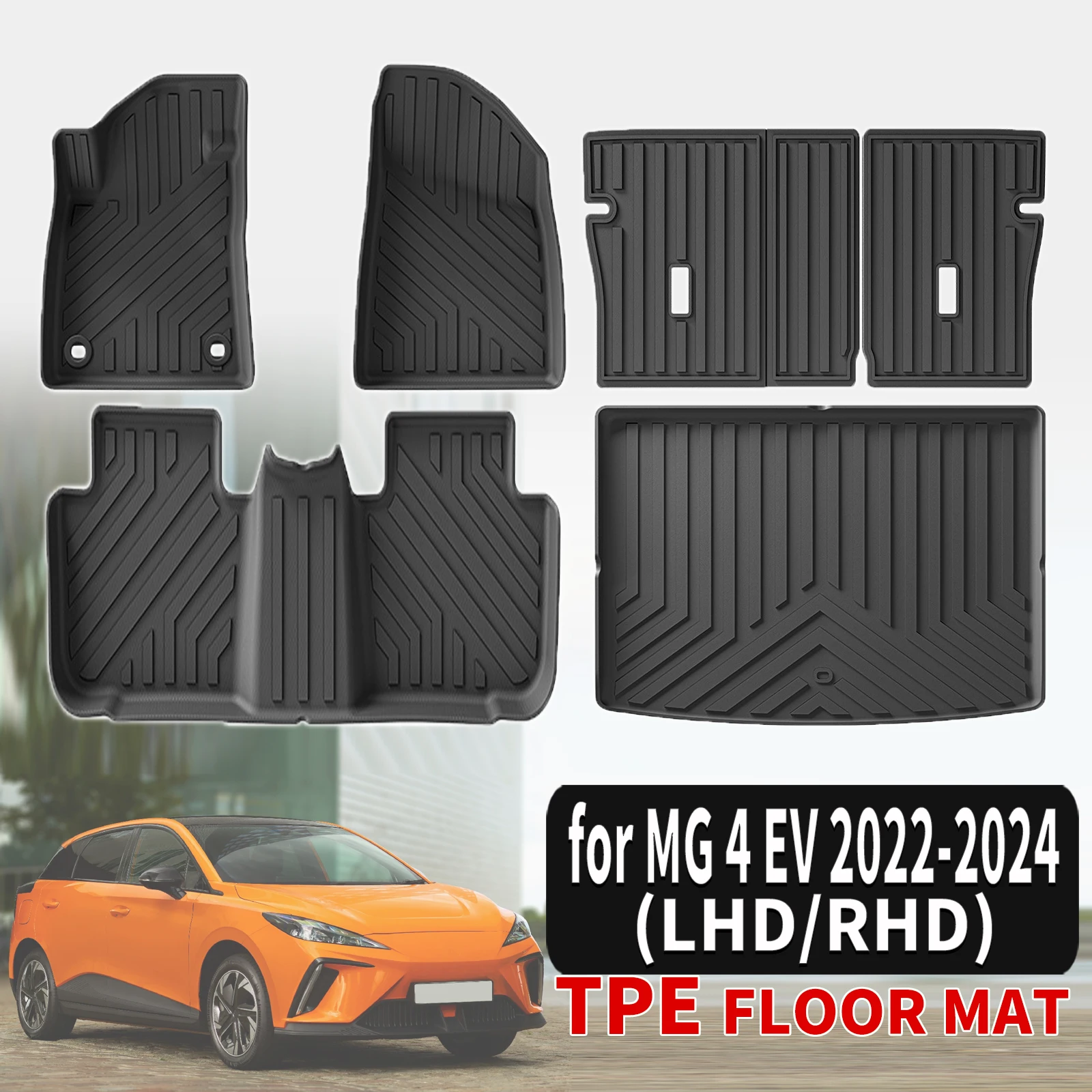 

for MG4 MG 4 Electric 2024 2023 2022 (Not Fit for Urban) Custom TPE All-Weather Floor Mats Accessories