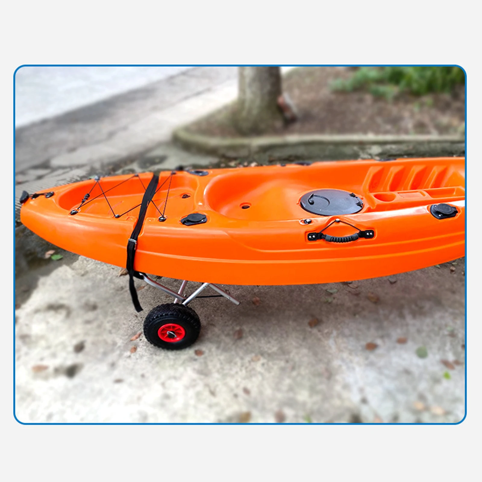 Canoe Beach Cart Kayak Cart Dolly Canoe Trolley Wheels Paddleboard Carrier Cart Transport Aluminum Alloy Kayak Accessories