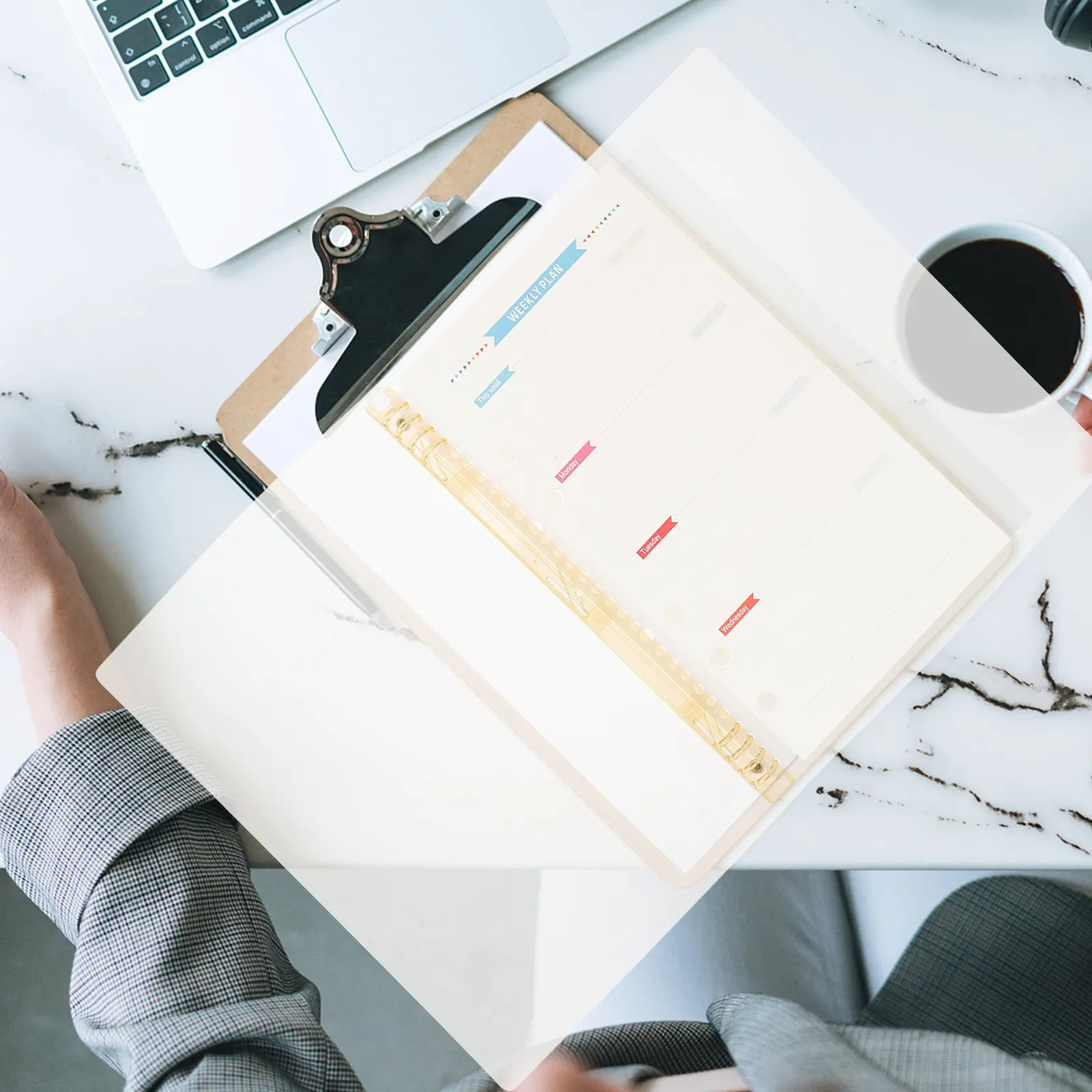 

A4 Loose Leaf Book Cover Heavy Duty Protective Shell Lightweight Comfortable Button Closure for Teachers Students Professionals