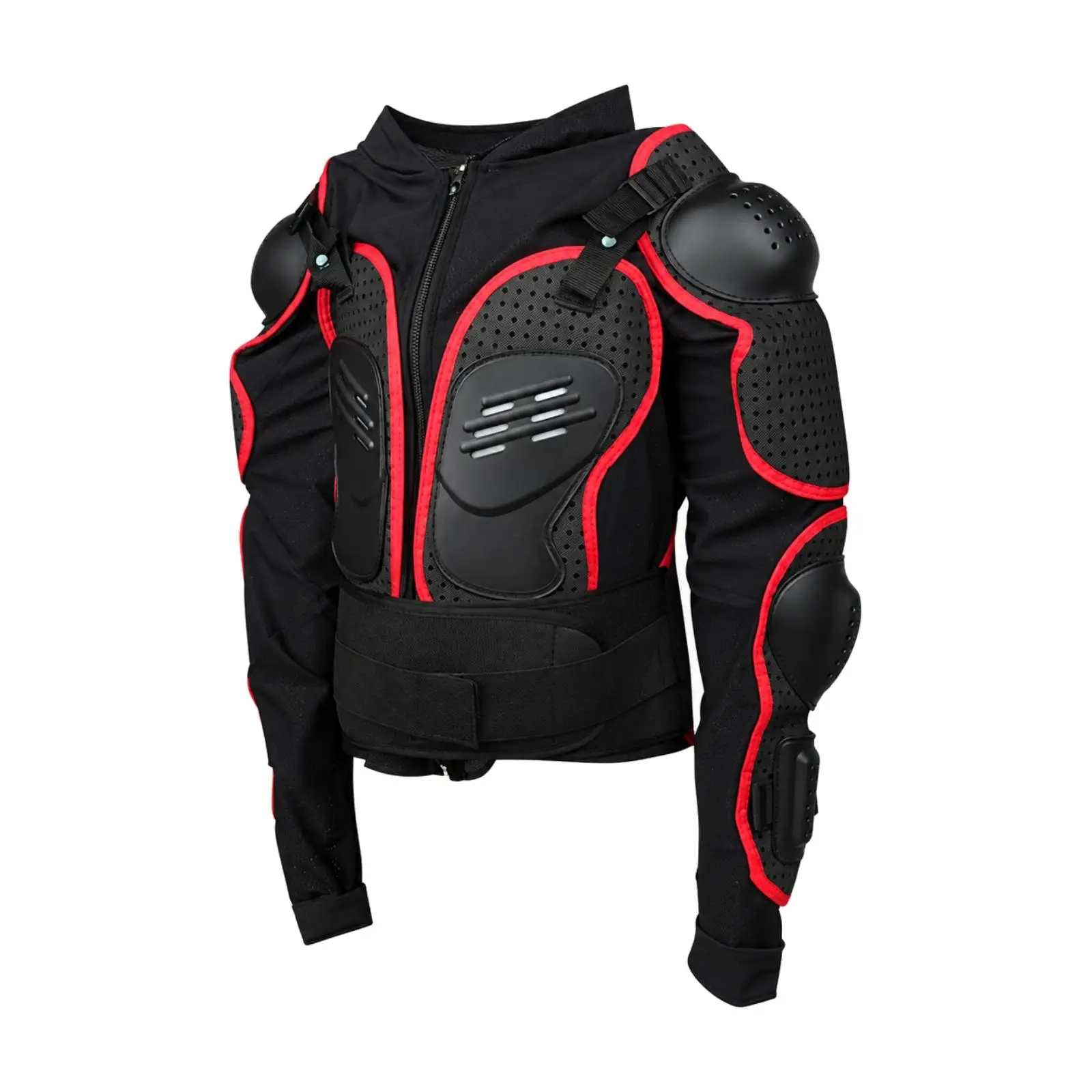Lightweight Motorcycle Armor Vest with Long Sleeve Protection and Adjustable Shoulder Straps for Dirt Bike Riding Safety