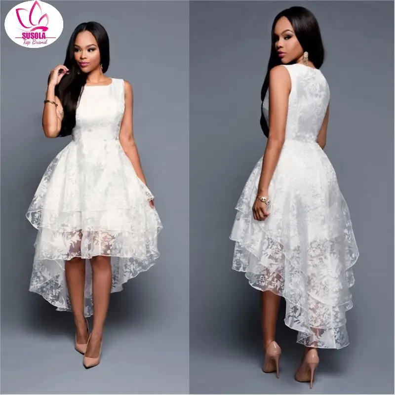 Cascading Ruffle Dresses American Clothing Oversize Lady Floral Sleeveless Off The Shoulder White Pink Black Girls Formal Dress