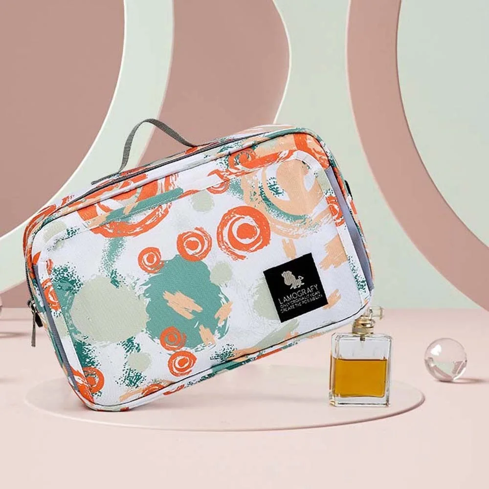 Bolsa de almacenamiento de pañales suave de 2 tamaños, bolsa colgante de nailon grueso para cochecito de bebé, bolsa en capas multifuncional para Kit de maquillaje de viaje