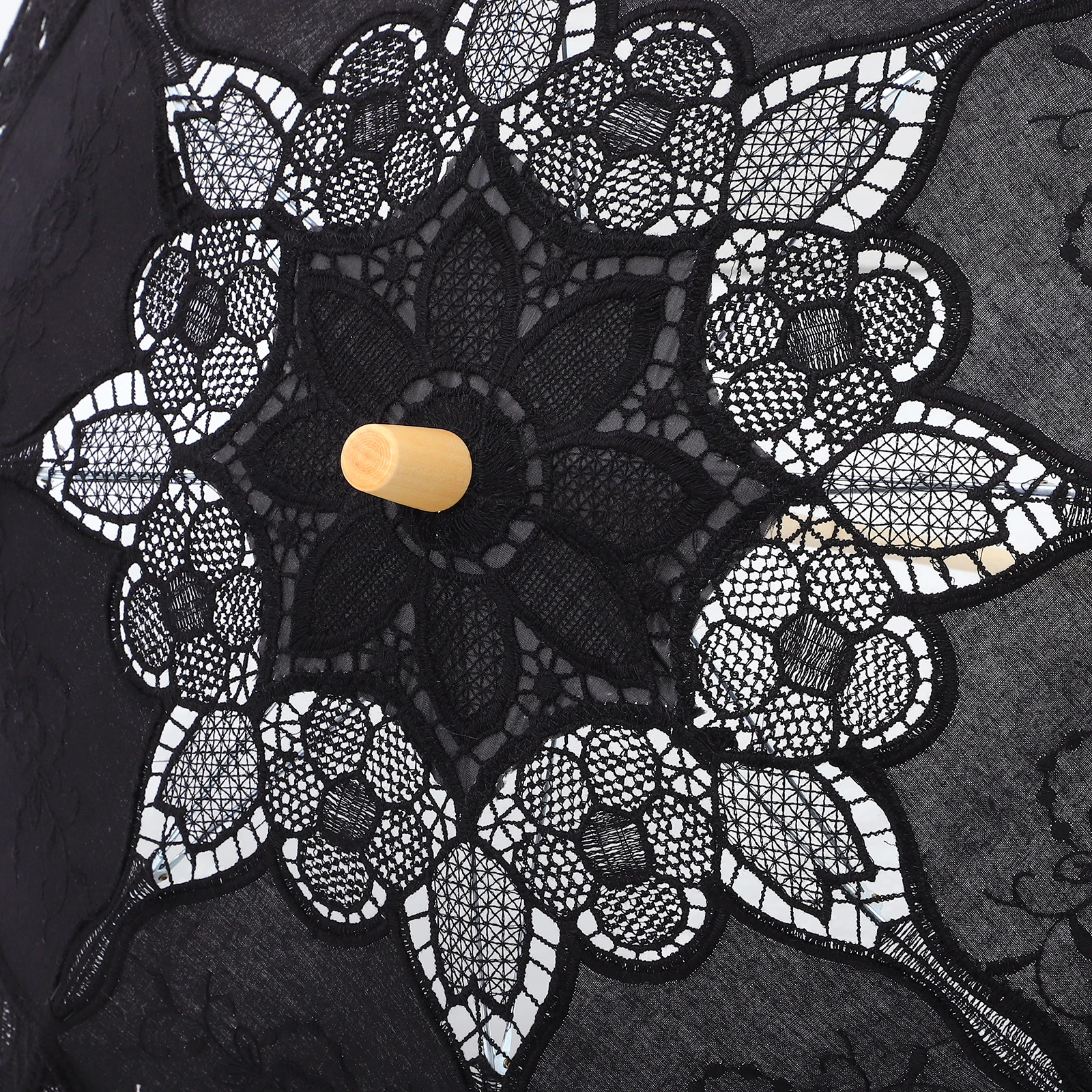 

Exquisite Lace Umbrella Decorative Craft Vintage Parasol Bridal Veil Wedding Photography Props Elegant Bridallarge Size Wood