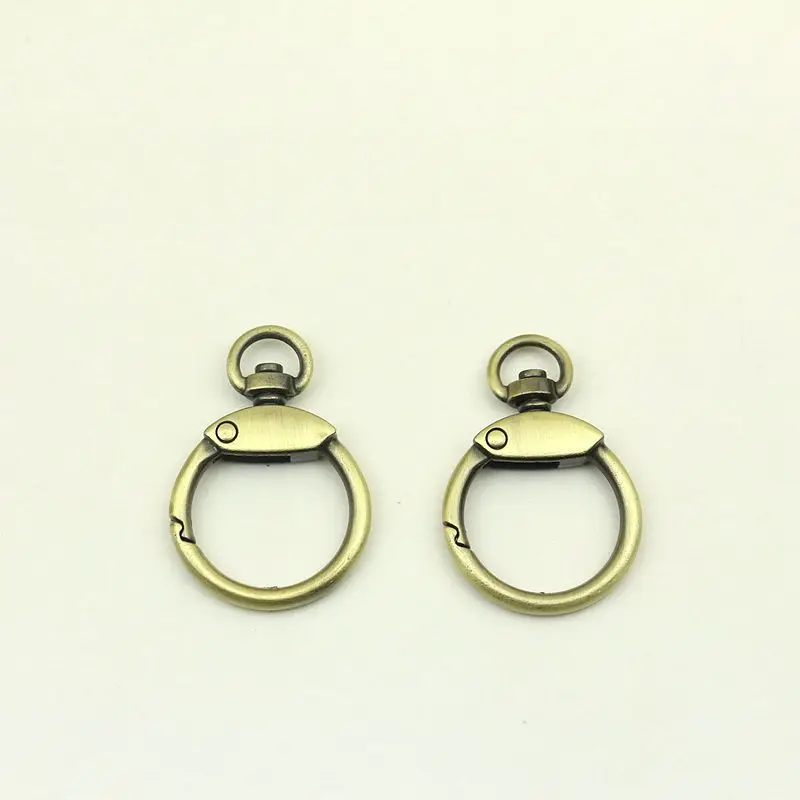 20pcs 23mm Metal O Ring Buckles Keychain Spring Hook Buckle DIY Bag Decoration Hanging Jewelry Crafts Accessories