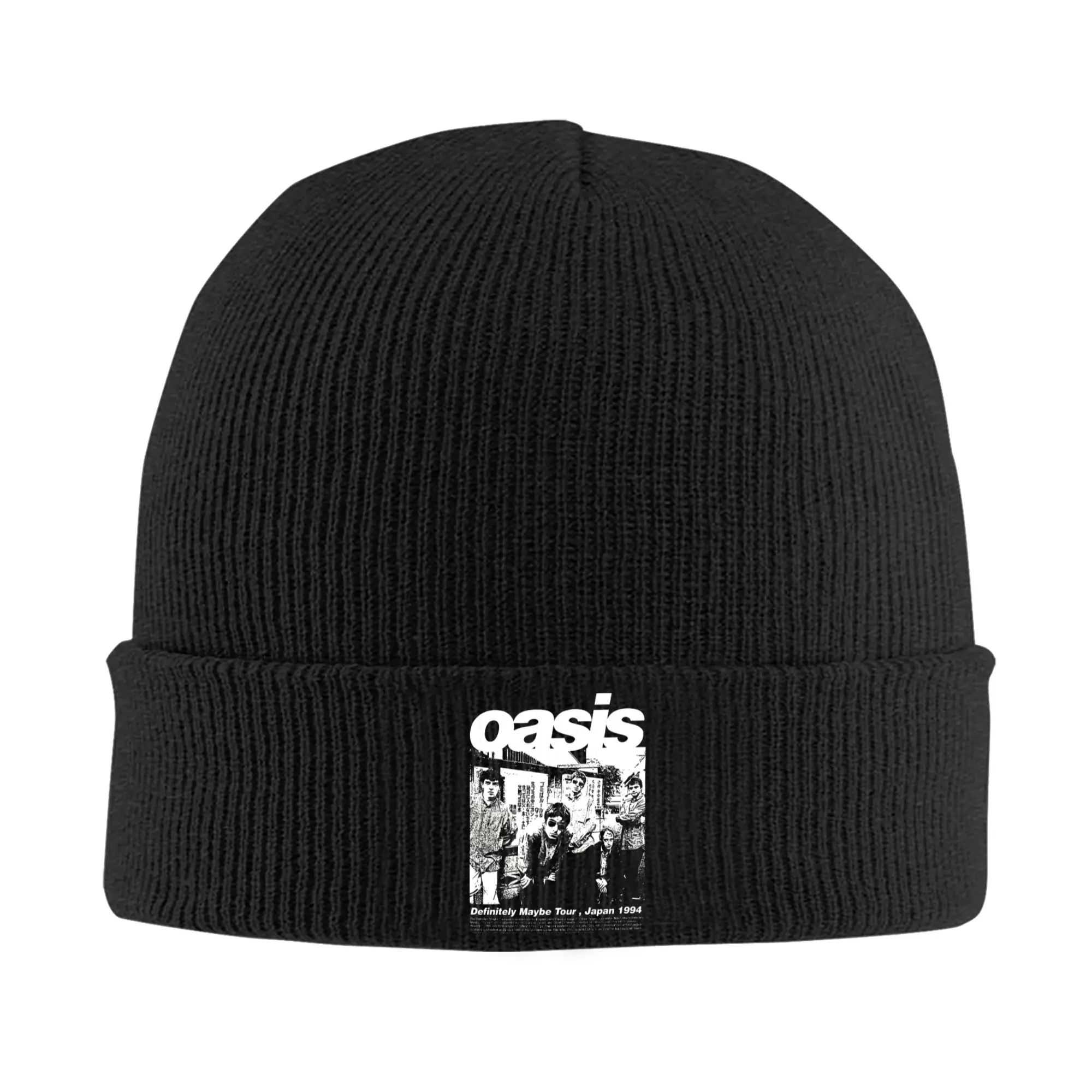 O-Oasis Definitely Maybe Tour Hat Autumn Winter Skullies Beanies Ski  Cap Men Women Acrylic Knitted Hat