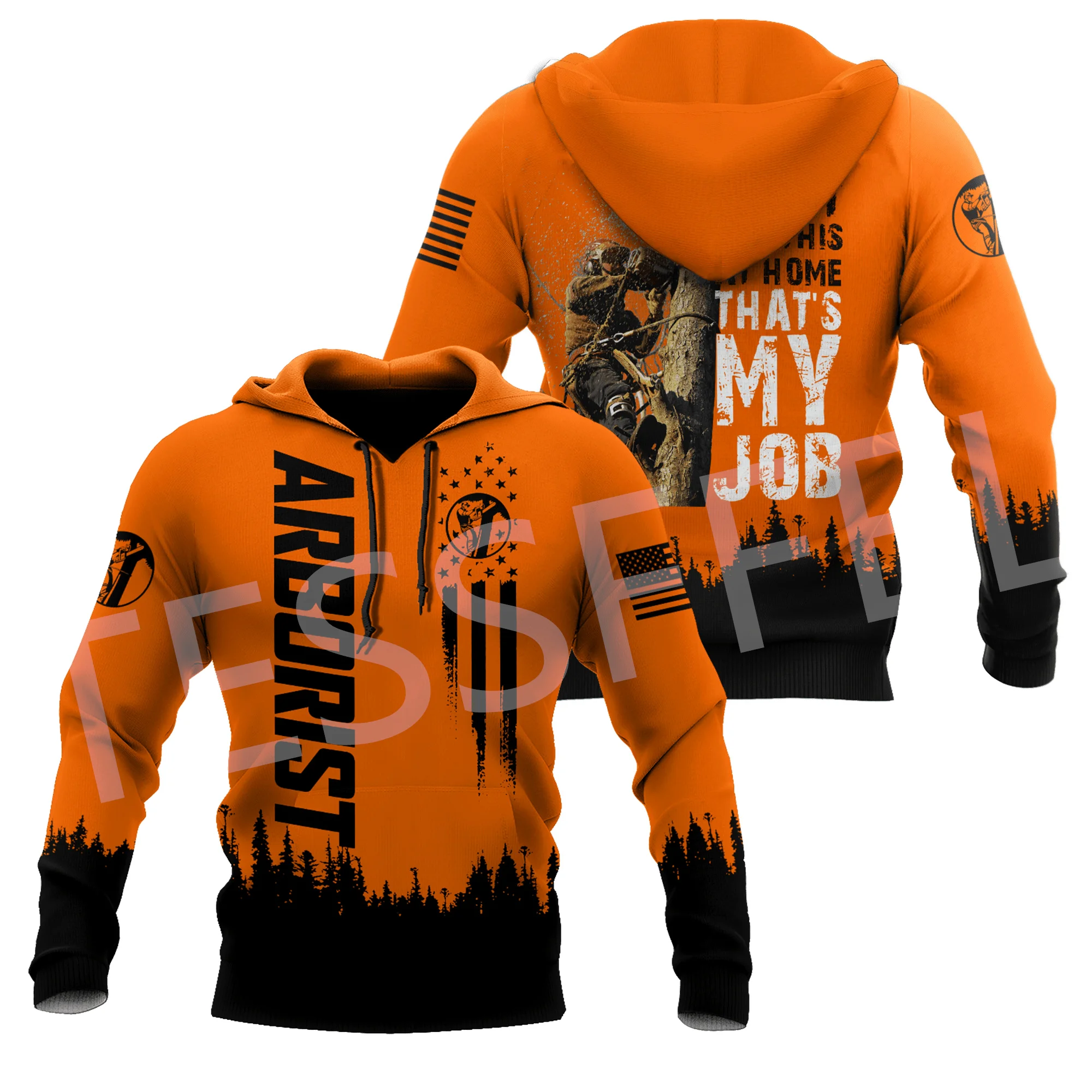 Custom Name Arborist Logger Chainsaw Carpenter Worker Tattoo Streetwear 3DPrint Pullover Harajuku Jacket Casual Funny Hoodies 30