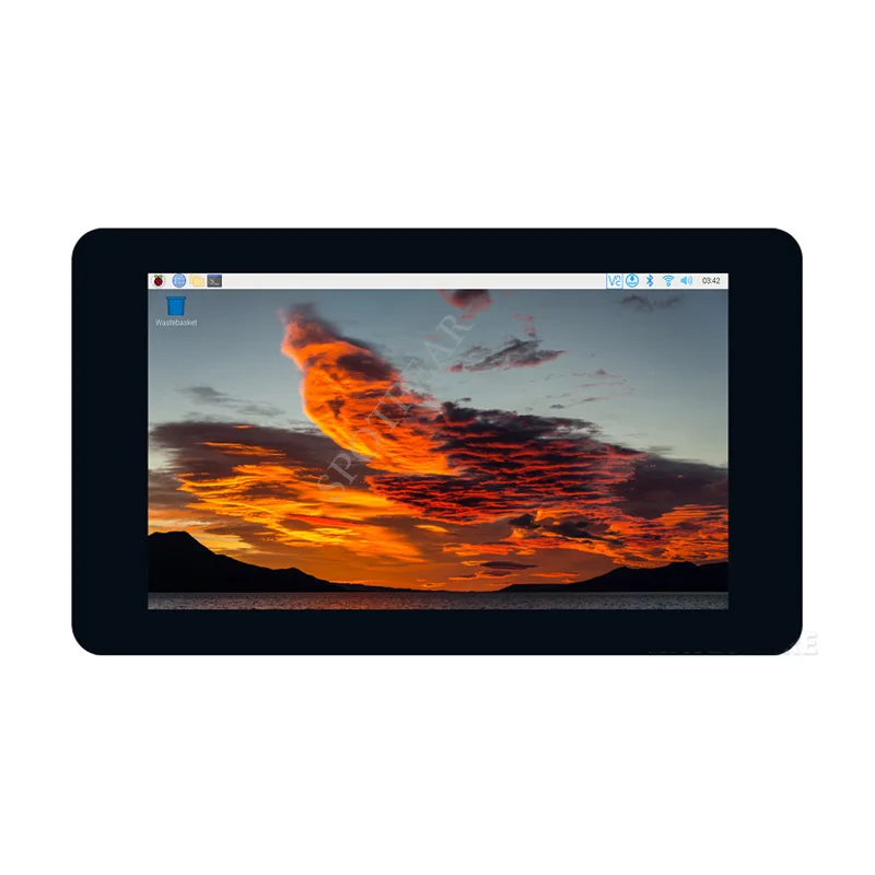 Raspberry pi Lcd Tela de Toque Capacitiva Dsi Mipi Ips Display Case Opcional para Pi4b 3b Mais 800 × 480 7in