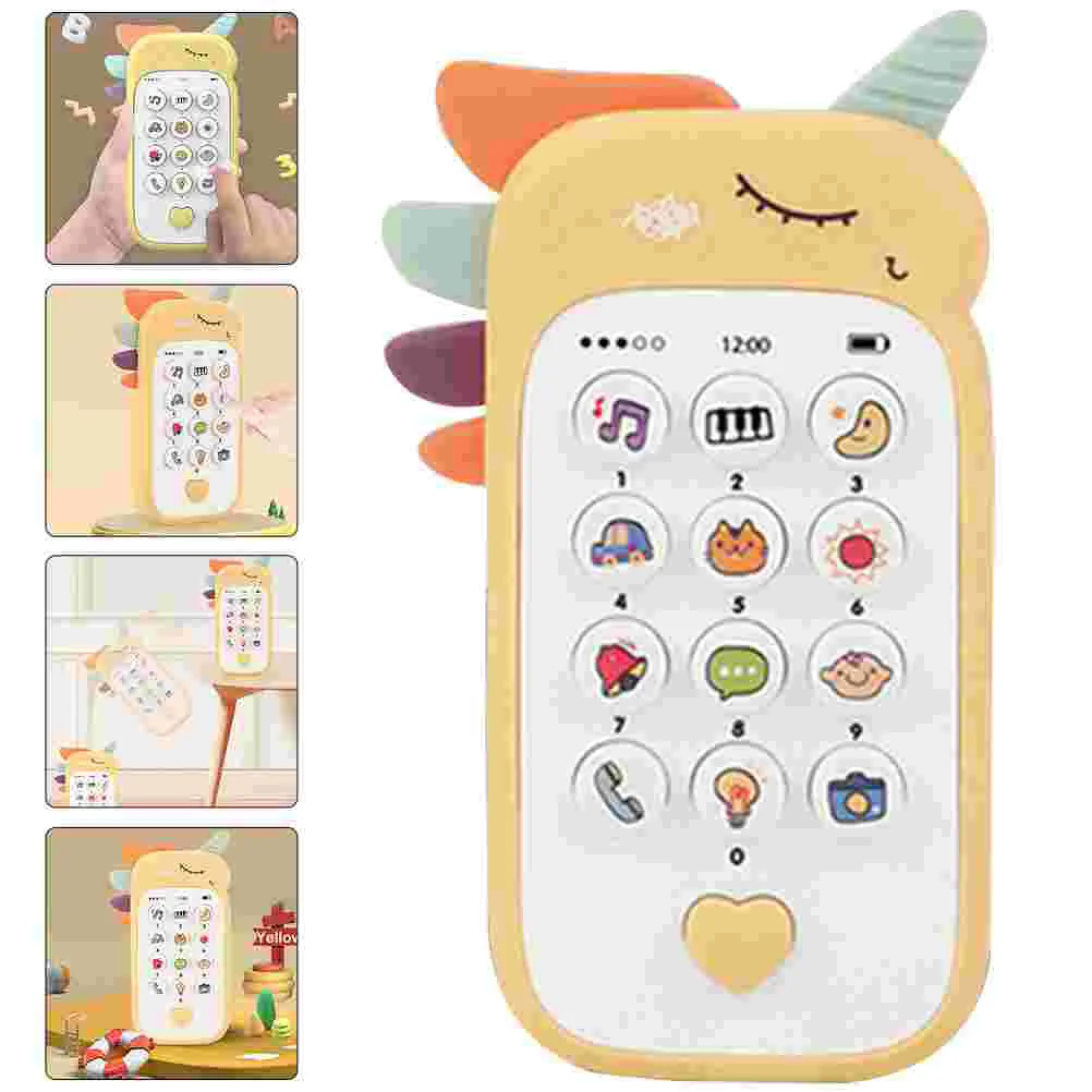 Children's Mobile Phone Kids Toys Musical Pretend Baby Cell Cartoon Plastic Bite-resistant for