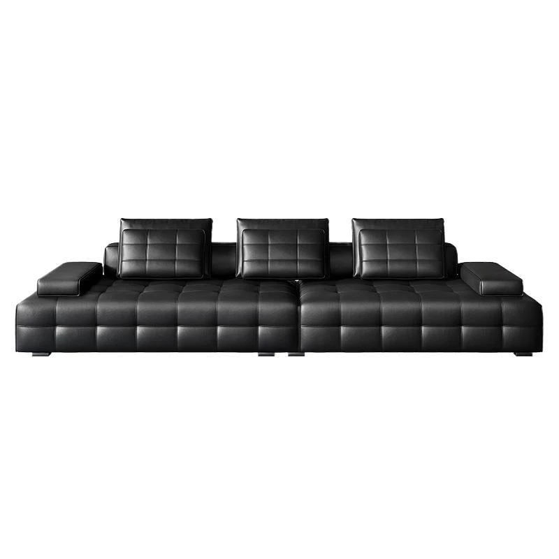 

Italian minimalist sofa, living room size mid antique black sofa