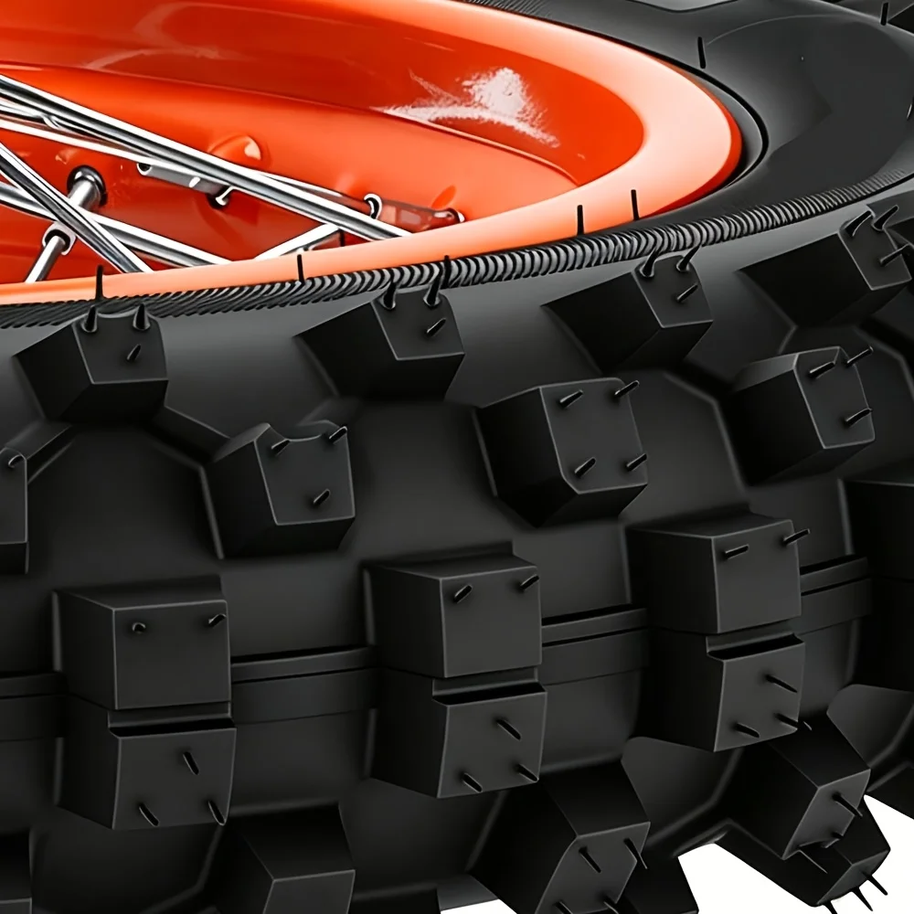 12 Inch Rear Wheel Assembly 80/100-12 Off Road Tire 3.00-12 Inner Tube, 15/12mm Bearing Brake Disc 41T Sprocket Fit 50cc-125cc A