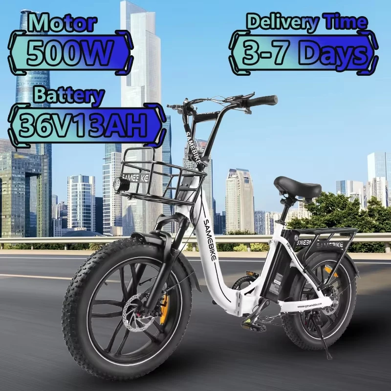 

SAMEBIKE C05PRO 500 Вт электрический велосипед складной 20-дюймовый электровелосипед с толстыми шинами 36 В 13 Ач электронный горный велосипед для взрослых мужчин женщин, 7 скоростей