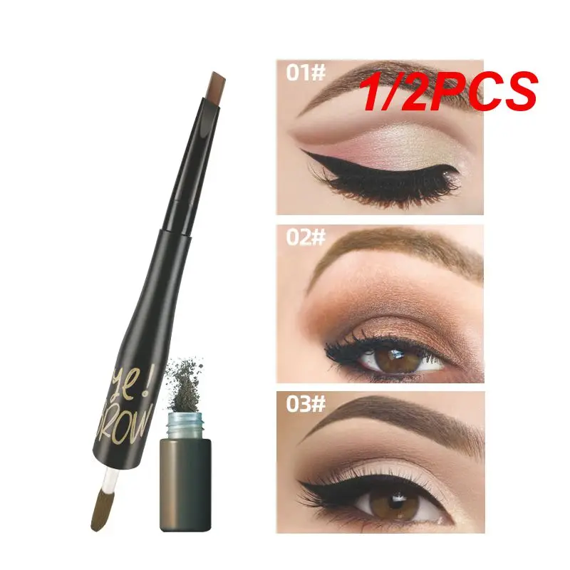 1/2PCS Double-headed Automatic Rotating Eyebrow Powder Eyebrow Pencil Waterproof And Sweat-proof Long-lasting Non-smudge Eyebrow