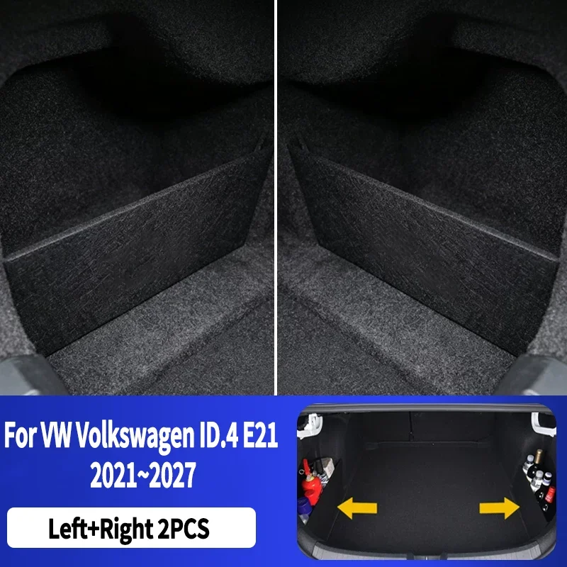 For VW Volkswagen ID.4 E21 2021~2027 Trunk Storage Baffle Organized Box Partition Side Storage Modified Accessories