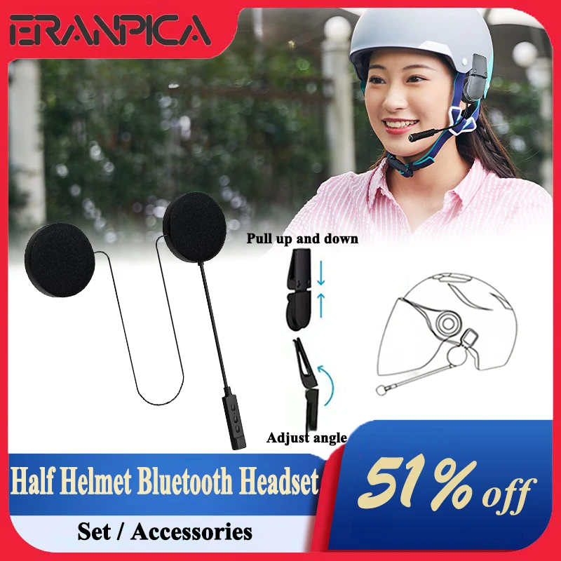 Motorcycle Bluetooth Helmet Headset BT5.0 Wireless Riding Helmet Communicator MotorBike Handsfree Automatic Answer Free Shipping