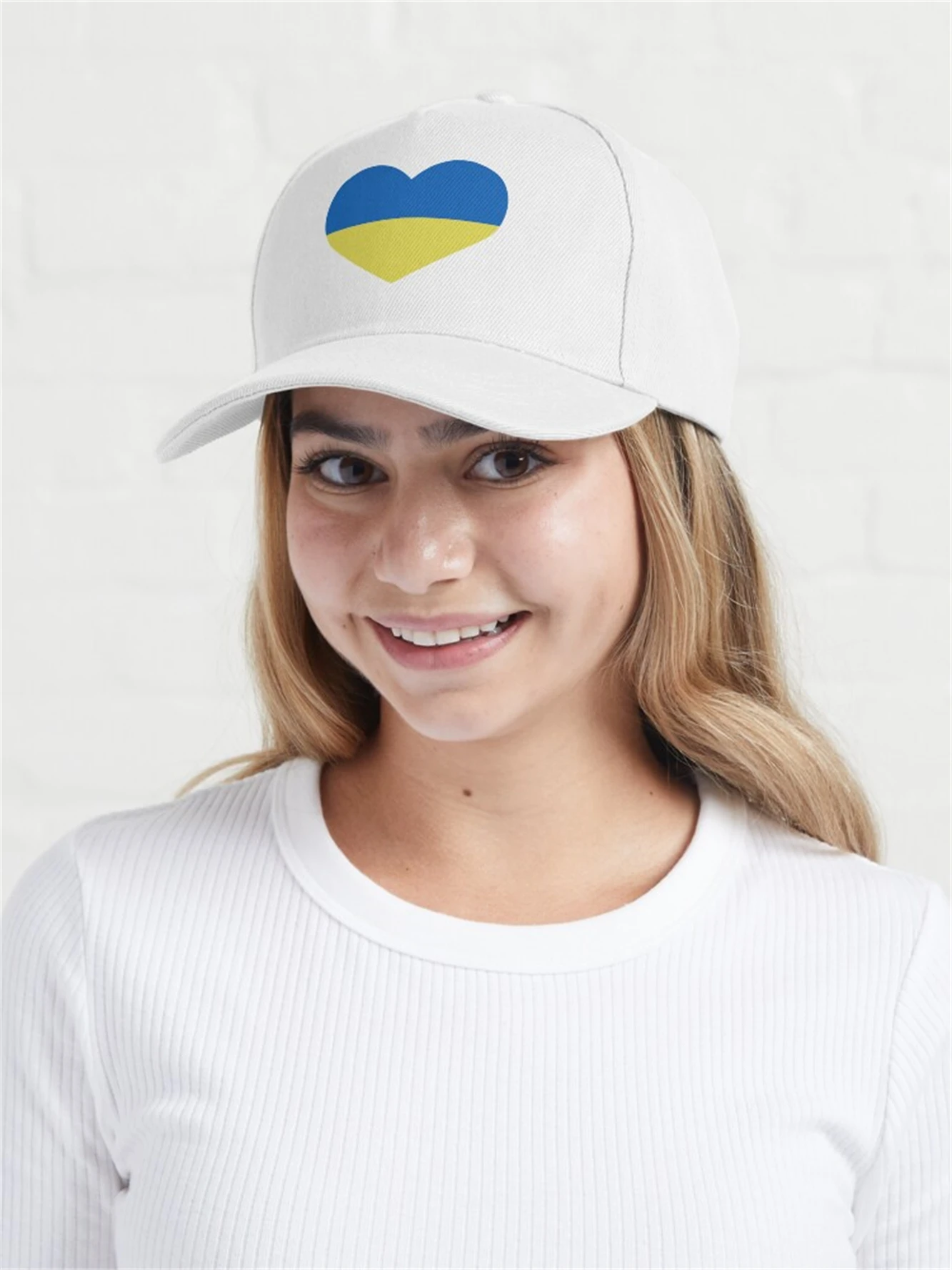 Warna bendera Ukraina topi anak-anak patriotik topi bisbol Cetakan klasik berbentuk Lima potong diperkuat puncak anak-anak S