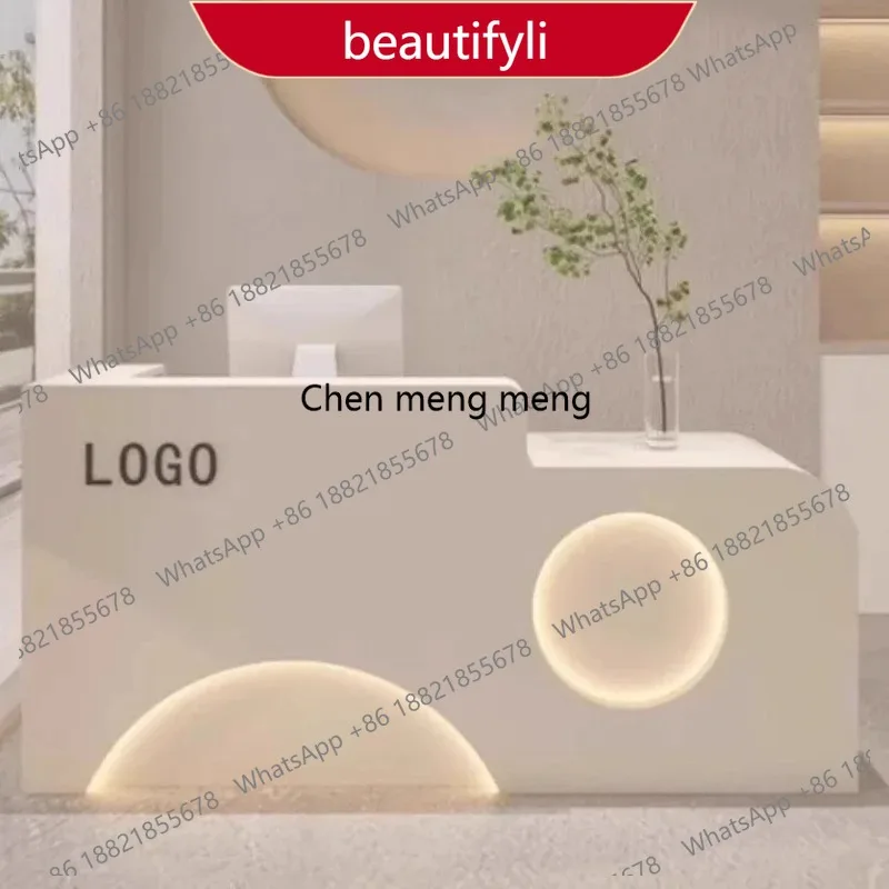 

01A Office Desks Podium For Church Beauty Institute Counter Reception Checkout Counter Salon Reception Desk Luxurious140CM Furni