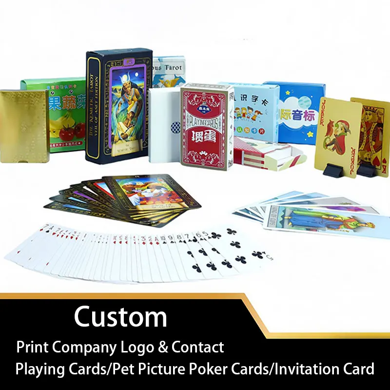 

Custom Photo Playing Cards, Personalized Card Game, Souvenir Gift with Logo