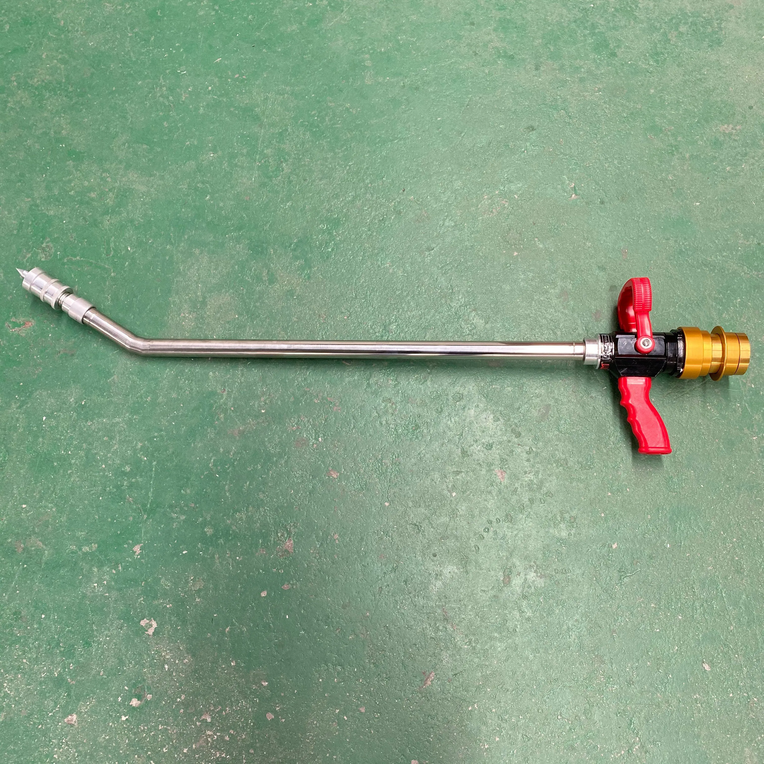 JMFIRE QZW65-JM Upright 316L Stainless Steel Pistol Grip Attack Nozzle Flexible Firefighting Corner Water Spout Piercing Spike