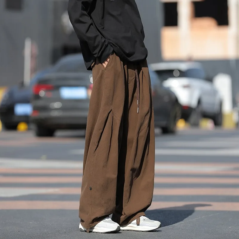 

Wide Leg Workwear 2024 Summer Loose Straight Tube American Style Trend Ruffian Handsome Explosive Street Casual Pants