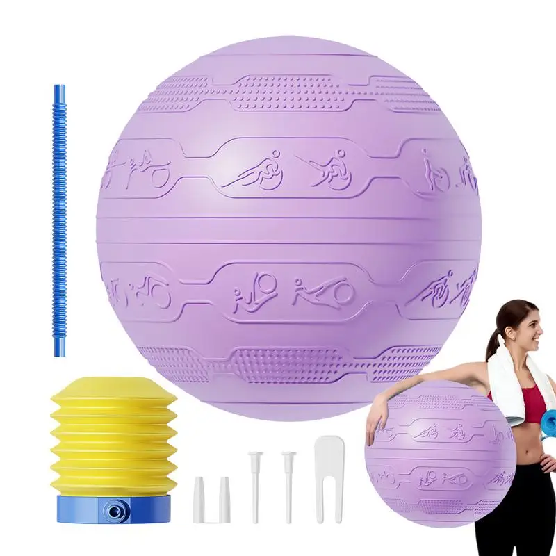 

Exercise Ball Weighted Yoga Ball For Pregnancy Heavy Duty Exercising Accessories Non-slip Home Workout Equipment For Improve