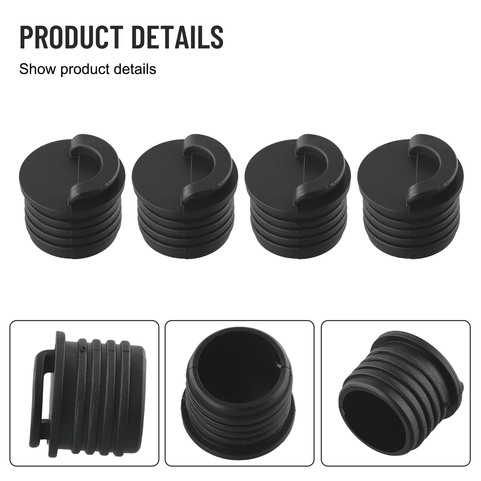 4x Kajak-Ablassstopfen, praktisch, 3,5 cm / 1,20 Zoll, Bootsteile, Abflussstopfen, 3 cm / 1,10 Zoll – Detail 10
