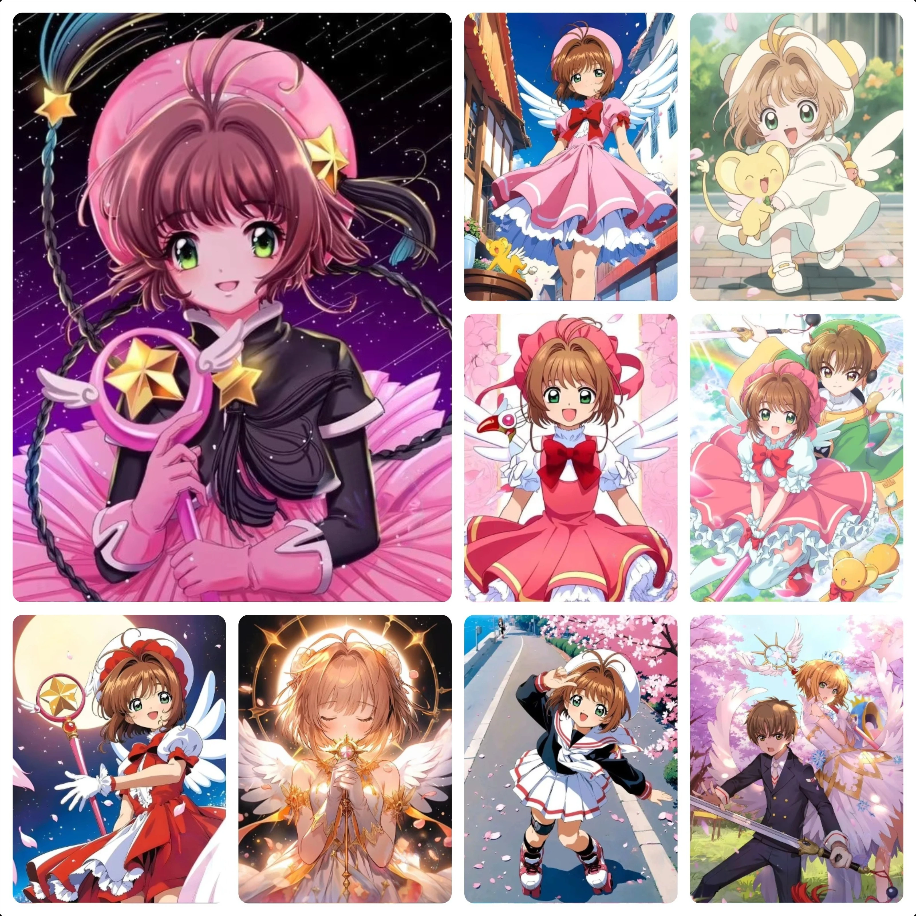 Frameless Jigsaw Puzzle 500/1000/1200/2000PCS Cardcaptor Sakura Magic Wand Anime Art for Collection Birthday Present