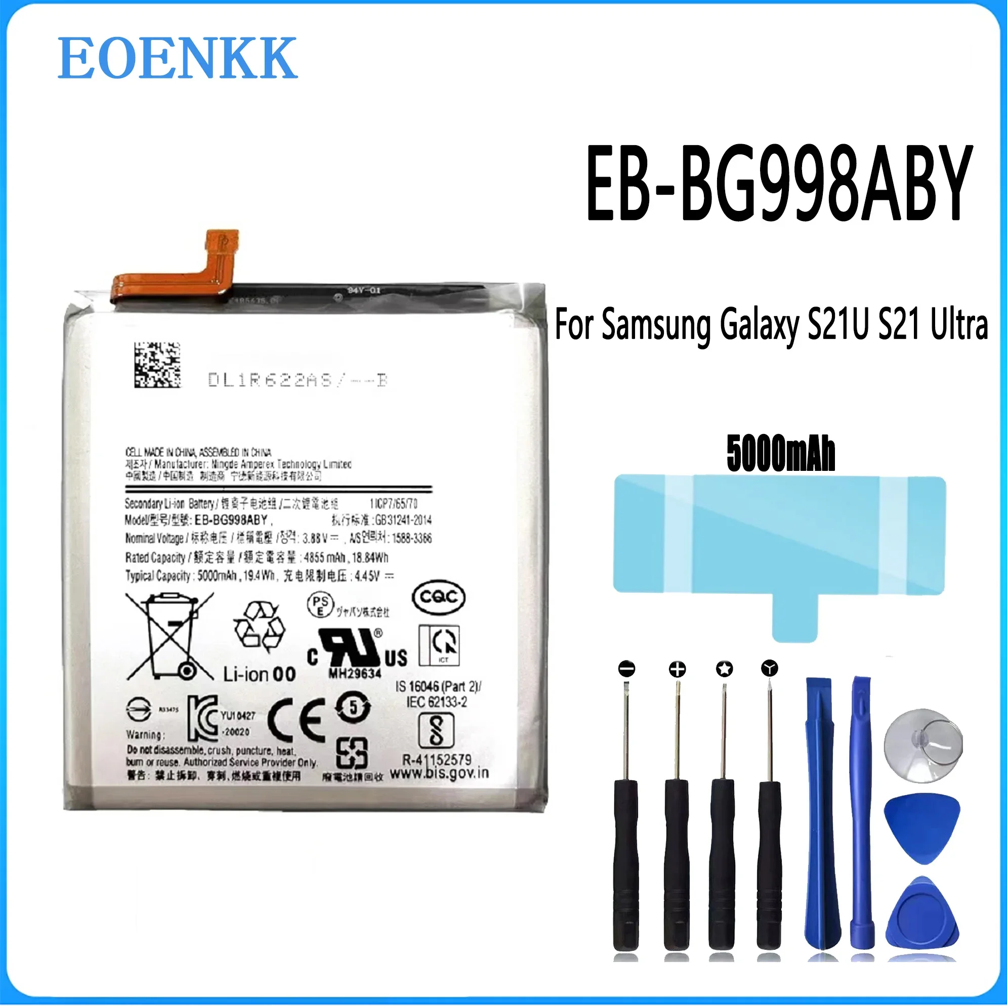 

EB-BG998ABY Battery For Samsung Galaxy S21U S21 Ultra high capacity Capacity Replacement Repair Part Phone Batteries Bateria