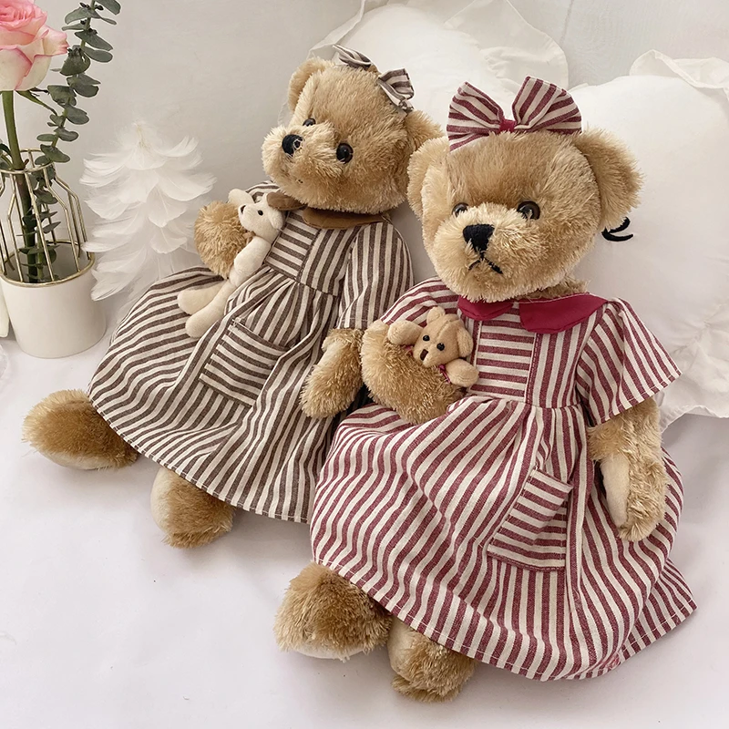 cute teddy bear with bear baby Stuffed Animals Plush Toys dolls birthday Gifts for Kids Teddy Bear Plush Toys Christmas Present